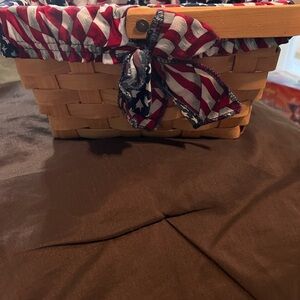 Woven Basket with American Flag Liner